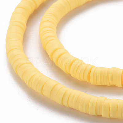 Handmade Polymer Clay Bead Strands X-CLAY-T002-6mm-56-1