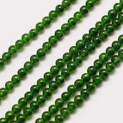 Natural Taiwan Jade Round Beads Strands G-A130-2mm-M08-1