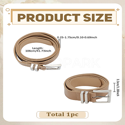 Imitation Leather Chain Belt AJEW-WH0314-815C-1