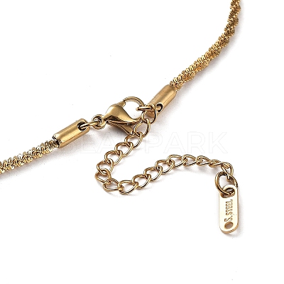 Ion Plating(IP) 304 Stainless Steel Spike Link Chain Necklace NJEW-D045-06G-1
