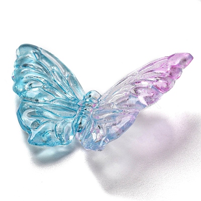 Two Tone Transparent Acrylic Beads X-OACR-E041-06C-1