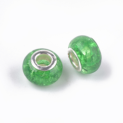 Crackle Resin European Beads RPDL-S012-B17-1