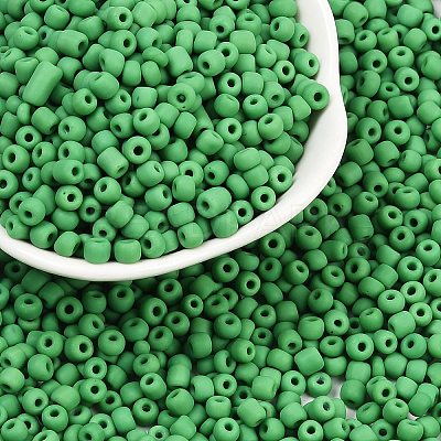 Frosted Opaque 6/0 Glass Seed Beads SEED-R029-4mm-A10-1