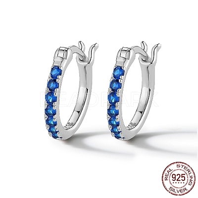 Anti-Tarnish Rhodium Plated 925 Sterling Silver Hoop Earring for Women VR9878-3-1
