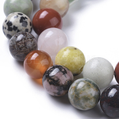 Natural Mixed Gemstone Beads Strands G-F668-08-10mm-1