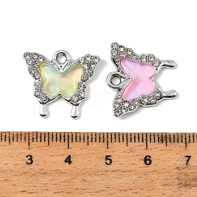 UV Plating Alloy Glass Pendants FIND-K032-46P-1