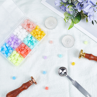 192pcs 8 Colors Paw Print Sealing Wax Particles DIY-CP0009-19-1
