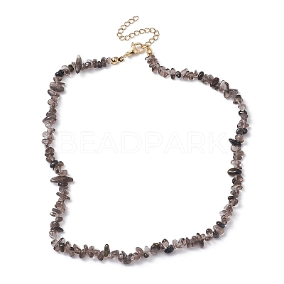 Natural Ice Obsidian Chip Beaded Necklace NJEW-JN04616-02-1