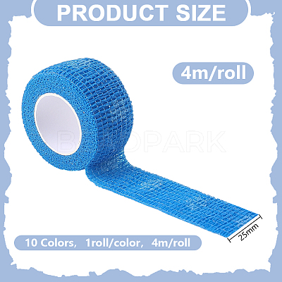 10 Rolls 10 Colors Multifunctional Non Woven Fabric Bandage DIY-HY0003-52-1
