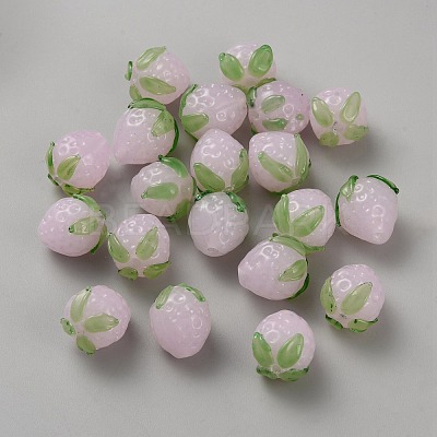 Handmade Lampwork Beads LAMP-WH0009-10D-1