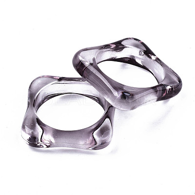 Transparent Acrylic Finger Rings X-RJEW-T010-03-1