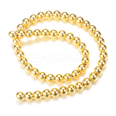 Electroplate Non-magnetic Synthetic Hematite Bead Strands G-Q466-3mm-01-1