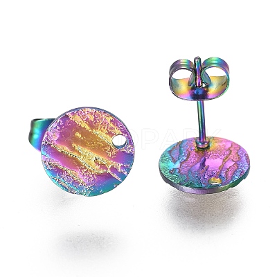 Ion Plating(IP) 304 Stainless Steel Stud Earring Findings LS-STAS-I157-11A-M-1