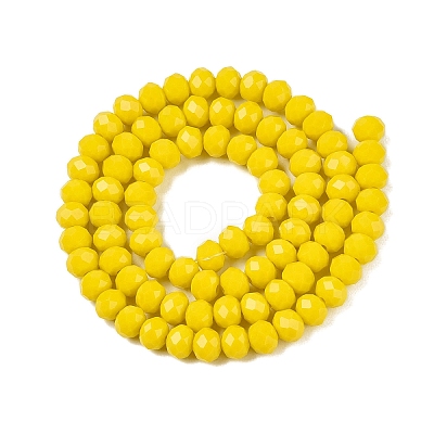 Opaque Solid Color Imitation Jade Glass Beads Strands EGLA-A044-P6mm-D04-1