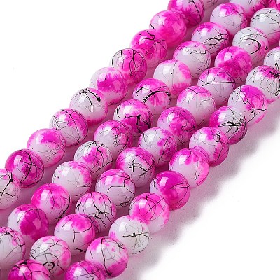 Drawbench & Baking Paint Glass Beads Strands GLAA-S176-09-1