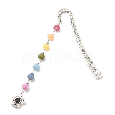 Tibetan Style Alloy Bookmarks AJEW-JK00182-01-1