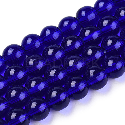 Transparent Glass Beads Strands X-GLAA-T032-T10mm-15-1