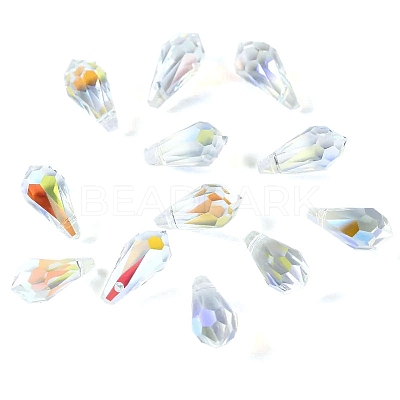 72Pcs Transparent Eletroplate Glass Charms PW-WG62C09-04-1
