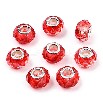 Transparent Resin European Beads RPDL-T003-08H-1
