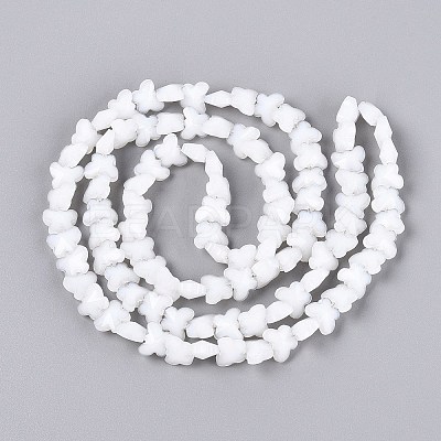 Opaque Glass Beads Strands GLAA-N073-01A-1