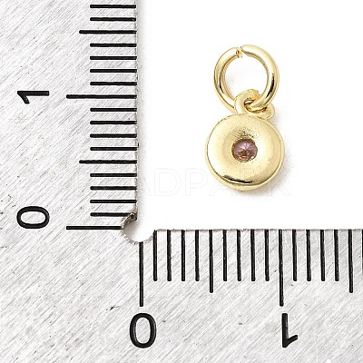 Brass Cubic Zirconia Charms KK-G554-02B-03-1