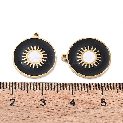 Ion Plating(IP) 304 Stainless Steel Pendants STAS-P339-07G-02-1