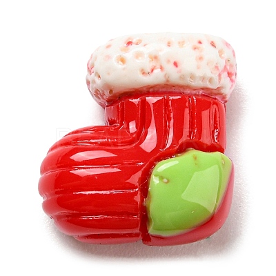 Christmas Opaque Resin Cabochons RESI-K027-21G-1