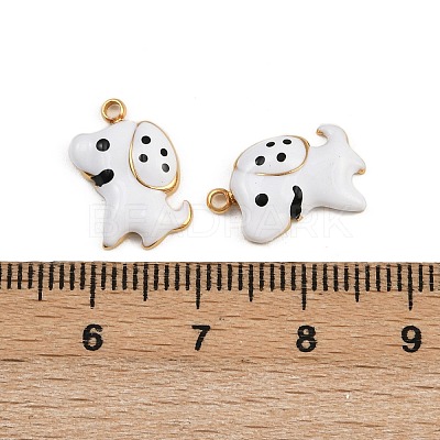 304 Stainless Steel Enamel Pendants STAS-P410-35B-G-1