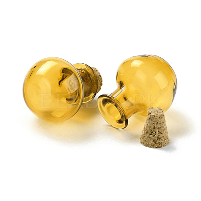 Round Glass Cork Bottles Ornament GLAA-D002-03G-1