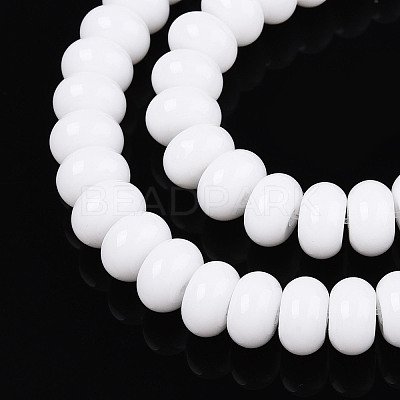 Opaque Spray Painted Glass Beads LS-GLAA-ZX008-8mm-18G-1