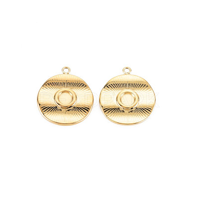 Ion Plating(IP) 304 Stainless Steel Pendant Enamel Settings STAS-N097-198LG-1