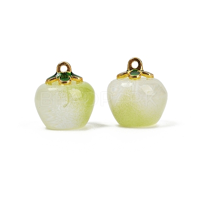 Transparent Glass Apple Pendants X1-DGLA-E004-16B-1