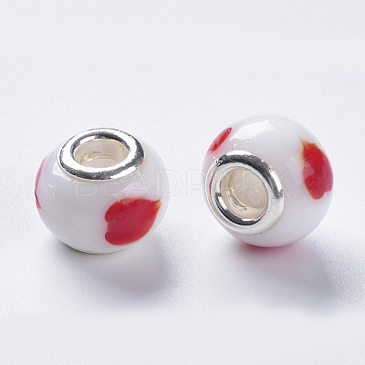 Handmade Lampwork European Beads LAMP-S193-008E-1