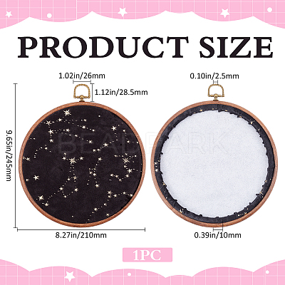 Flat Round Polyester & Acrylic Wall Mounted Brooch Organizer Display Boards AJEW-WH20006-30A-1