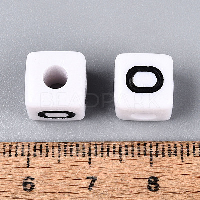 Opaque Acrylic European Large Hole Beads SACR-N020-01B-01-1