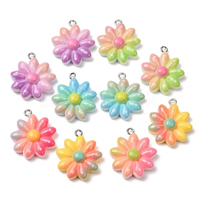 Gradient Color Opaque Resin Pendants RE-CBA5B90-05-1