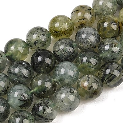 Natural Prehnite Beads Strands G-P322-48-12mm-1