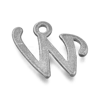 Alloy Letter Pendants PALLOY-J718-01C-W-1