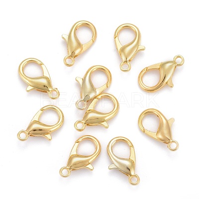 Zinc Alloy Lobster Claw Clasps X-E106-G-1