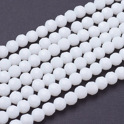 Faceted(32 Facets) Glass Round Beads Strands X-EGLA-J042-6mm-26-1