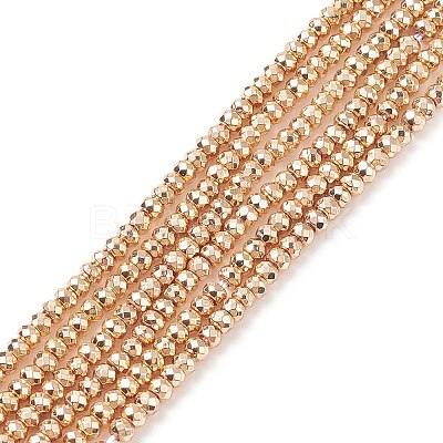 Electroplate Non-magnetic Synthetic Hematite Beads Strands G-L485-06A-LG-1