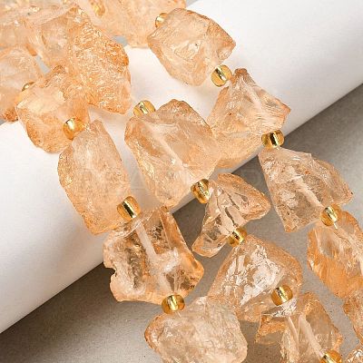 Raw Rough Natural Quartz Crystal Beads Strands G-Z131-J01-08-1