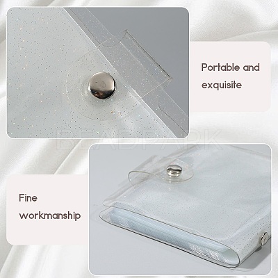 2Pcs PVC Mini Photocard Holder Book AJEW-SP0002-20B-03-1