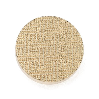 Texture Theme Roung Brass Stamp Head LS-AJEW-M036-06O-G-1