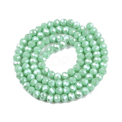 Electroplate Glass Beads Strands EGLA-A044-P4mm-A14-1