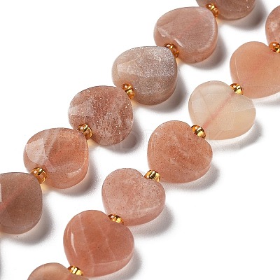 Natural Sunstone Beads Strands G-B044-B09-01-1