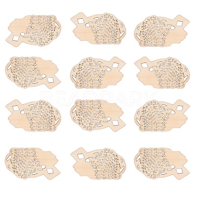 Undyed Wood Big Pendants WOOD-PH0008-35-1