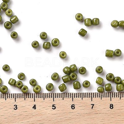 375G 15 Colors Baking Paint K9 Glass Seed Beads SEED-JP0004-03-4mm-1