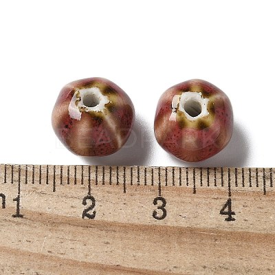 Vintage Porcelain Pumpkin Beads PORC-L080-H15-1