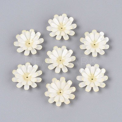 Flower Acrylic Bead Caps SACR-T017-50A-1